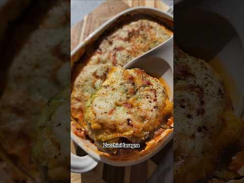 Zucchini lasagna! Easy dinner recipe. So yummy, must try! #healthy #dinner #easyrecipe #shorts