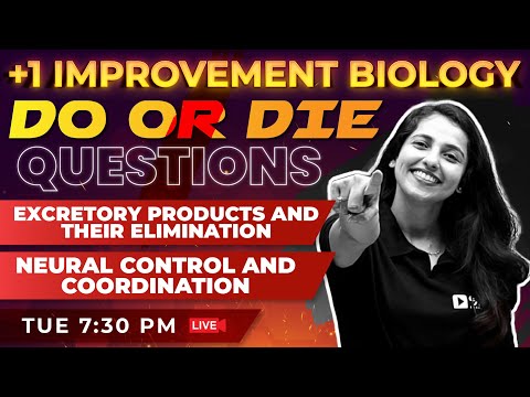 +1 Biology Improvement Exam | Excretory Products / Neural Control and Coordination | Chapter 19&21