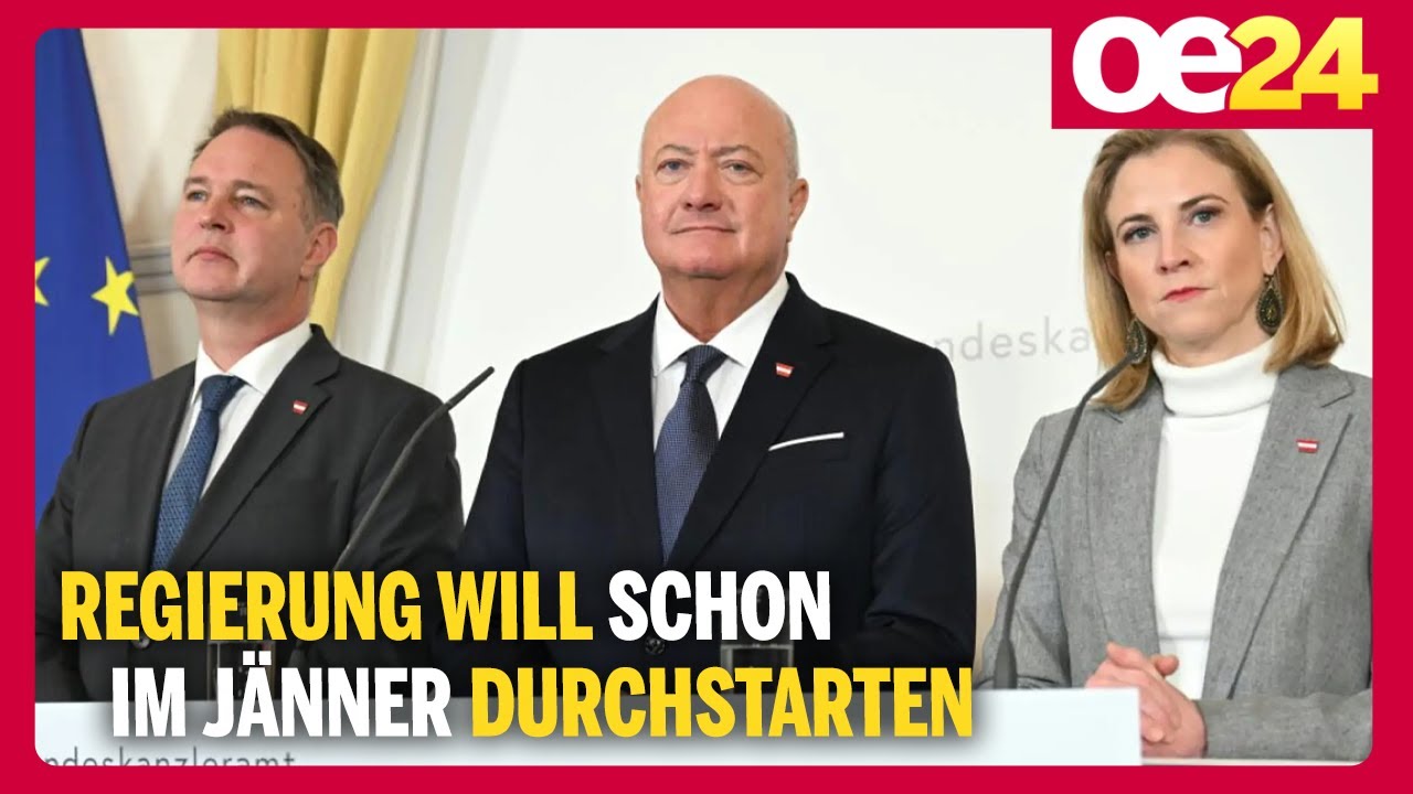 Regierung will schon im Jänner durchstarten
