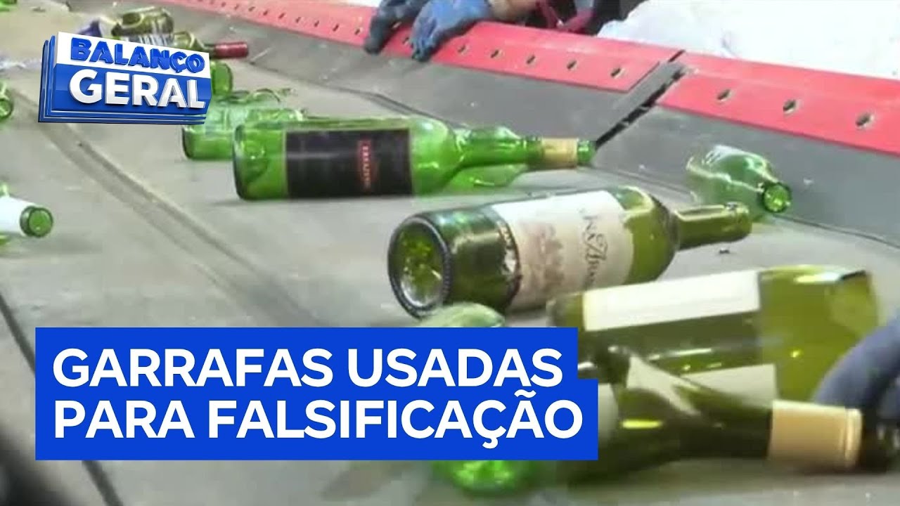 Garrafas originais que vão para o lixo são usadas por falsificadores de bebidas diz polícia