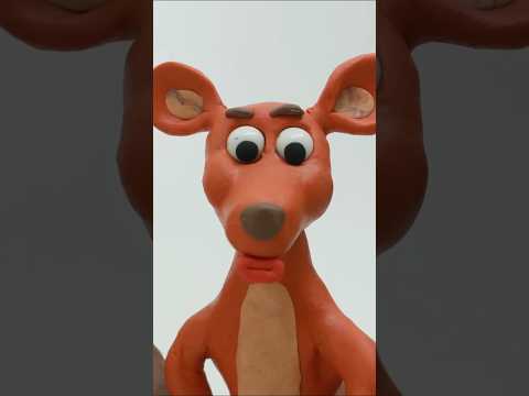 Wild animals 🦘 Kangaroo #clay #animation #stopmotion #cartoons