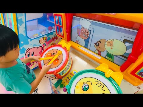 アンパンマンのたいこでどんどんと新幹線はどーこだ？のゲームで遊んだよ⭐️【ゲームセンター】 サムネイル