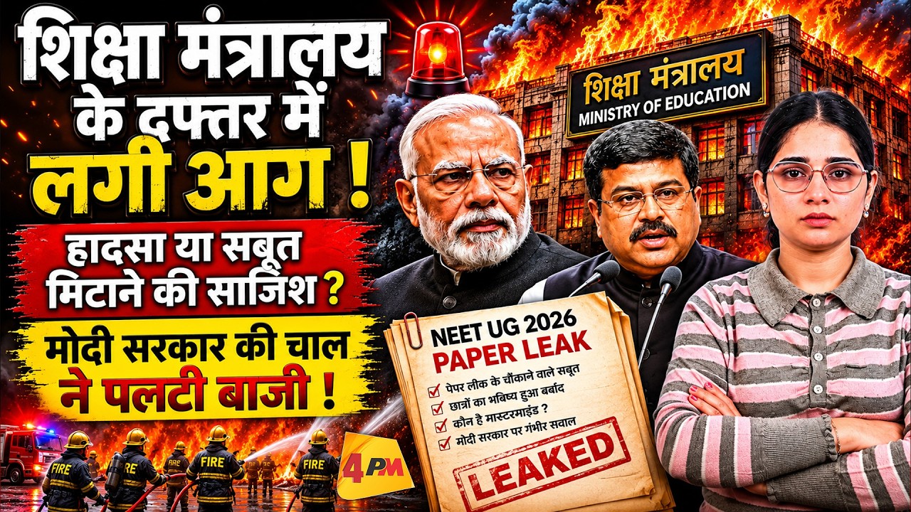 शिक्षा मंत्रालय के दफ्तर में अचानक लगी आग, क्या मोदी सरकार की सबूत मिटाने की साजिश ?