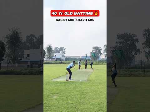 40 Yr Old Batting & Smashing 🔥 Cricket Batsman Showing Vintage Power 🤯🏏 #cricket #shorts t20
