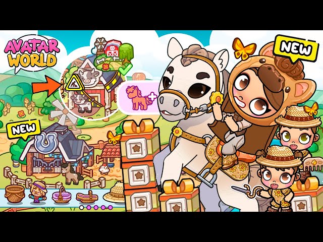 Visito el NUEVO MAPA de COUNTRYSIDE 🍃 SECRETOS COMPLETOS del Establo 🐴 en Avatar World 🩷