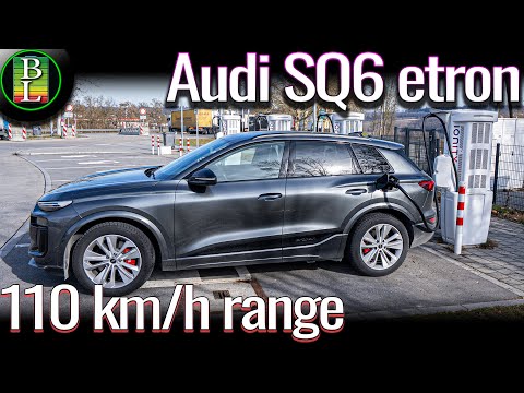 Audi SQ6 etron (95kWh) - 110 km/h (68 mph) range test