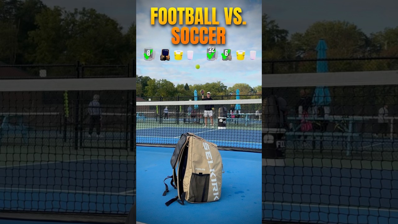 Soccer Player Takes on the Football Player