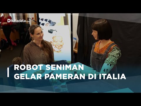 Ai-Da, Robot Seniman Pertama Gelar Pameran di Venice Biennale | Katadata Indonesia