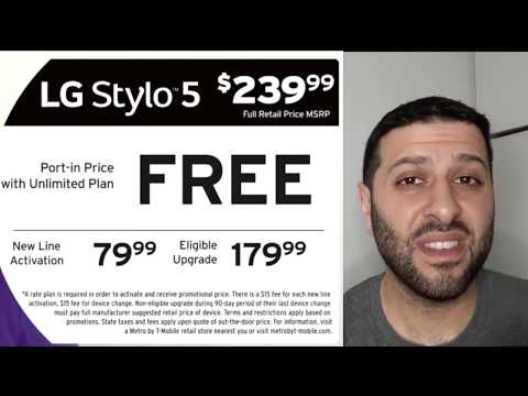 LG Stylo 5 Metro By T-Mobile FREE (OFFICIAL Price Specs)