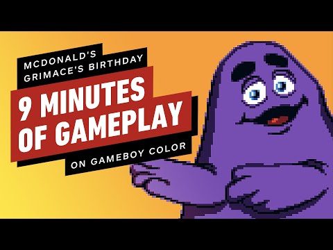 McDonald's Grimace's Birthday on GameBoy Color 9 Minutes of Gameplay 2023