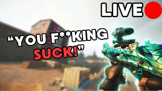 YouTube thumbnail for rackpog's video titled 'Ragebaiting TRYHARD R6 Players..'
