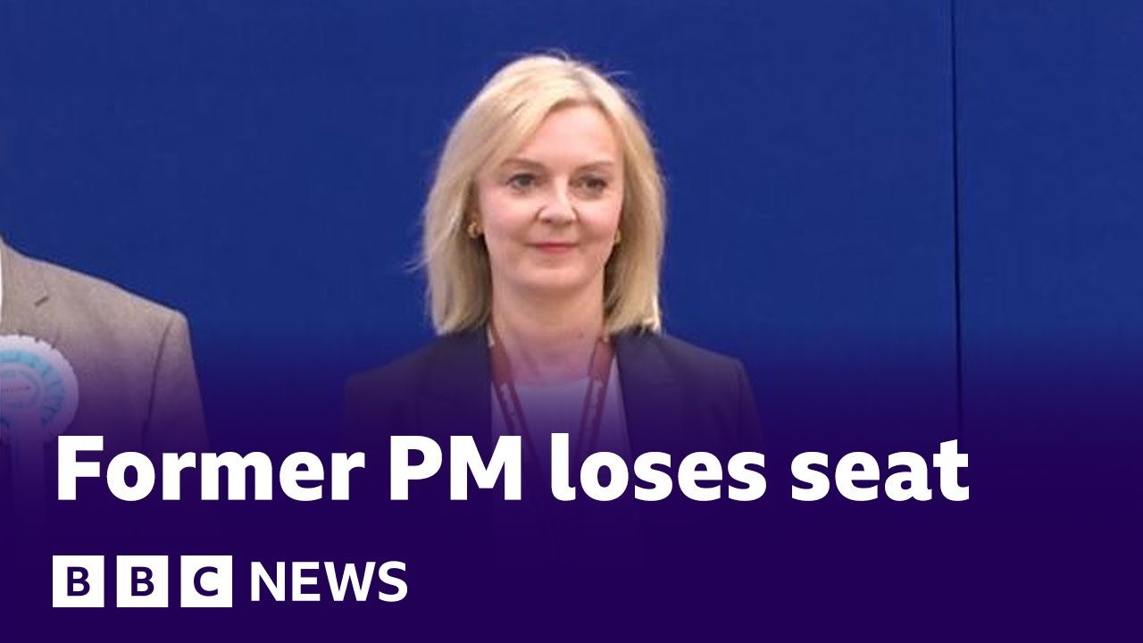 Moment former PM Liz Truss loses seat in UK general election | BBC News