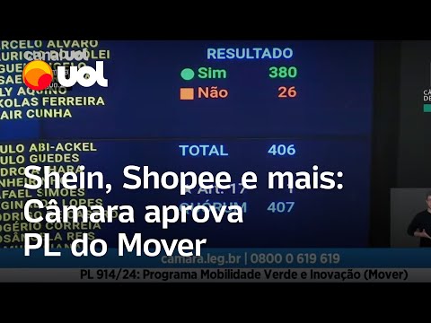 Taxação da Shopee, Shein e outras: Câmara aprova PL do Mover após projeto passar pelo Senado