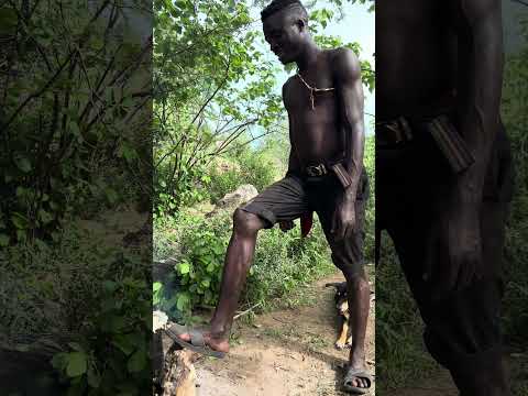 Hadzabe Tribe bushmen most special daily meal in their traditional lifestyle in the bush 🥰