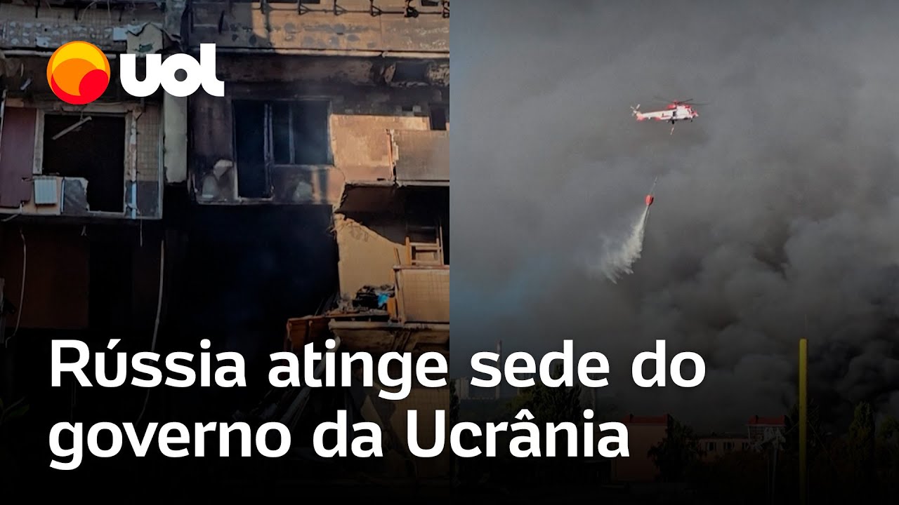 Rússia ataca Ucrânia com maior ataque aéreo da guerra e atinge sede do governo em Kiev vídeo
