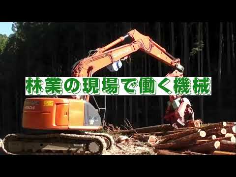 林業の現場で働く機械