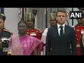 President Droupadi Murmu Welcomes French President Emmanuel Macron at Rashtrapati Bhawan  - 02:31 min - News - Video