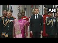 President Droupadi Murmu Welcomes French President Emmanuel Macron at Rashtrapati Bhawan