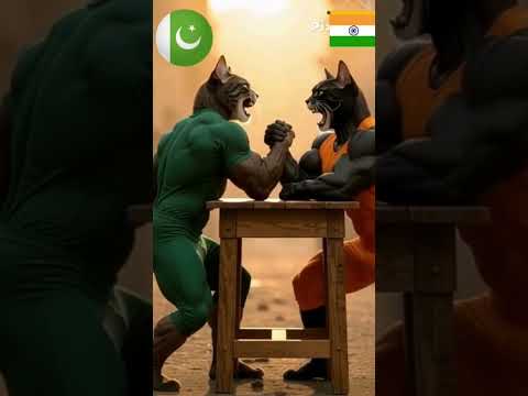 Pak vs IND |Cat vs loin#shorts #cat