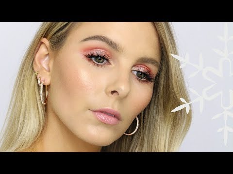 MY FIRST HOLIDAY MAKEUP TUTORIAL FOR 2018 | PEACHY METALLIC EYES