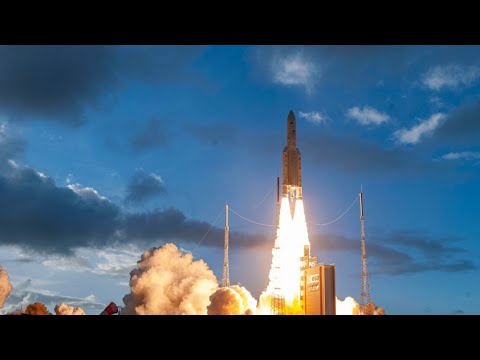 Replay! Ariane 5 rocket launches 3 satellites on 1 rocket -- Full Broadcast