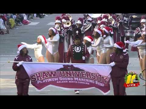 Shaw University Marching Band at the Raleigh Christmas Parade 2021
