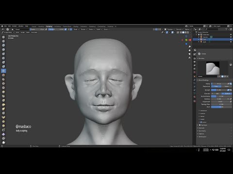 Blender head sculpting