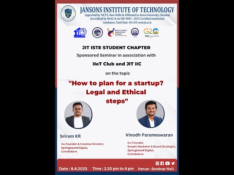 Seminar - How to plan for a startup Legal and Ethical Steps