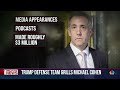 Trump defense tries to portray Michael Cohen as motivated by revenge and money  - 03:50 min - News - Video