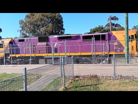 N456 loco going to the front of the set at Bairnsdale