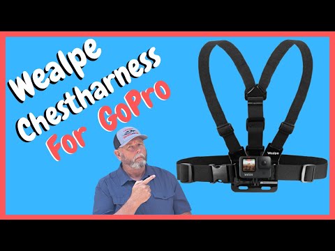 Wealpe Chest Mount Harness Chest Strap Compatible with DJI Action, GoPro Hero, and action cameras.