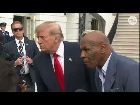 Trump and Tyson leave White House for Syracuse rally, answer election & Russia diesel deal questions