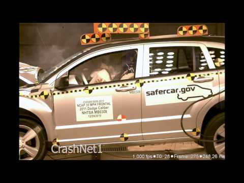 Видео катастрофа тест Dodge калибър от 2006 година