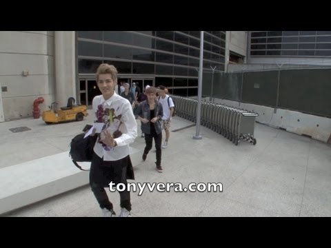 Exo (band) and all the fans who love them at LAX