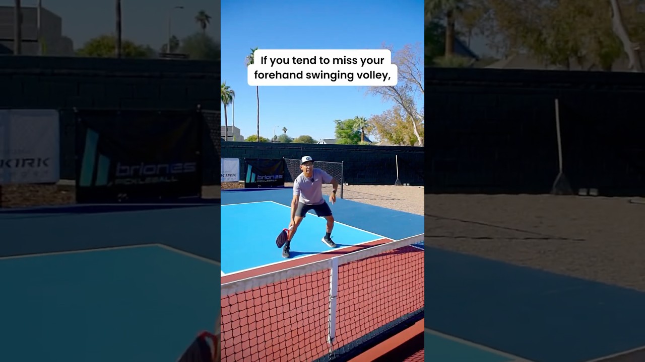 Master the Forehand Swinging Volley in Pickleball(Easy Tip)5DayVIP.com 💪 #shorts
