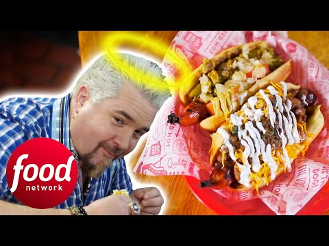 Guy Hears “Hot Dog Angels” After Trying This Chef’s Heavenly Dishes | Diners, Drive-Ins & Dives