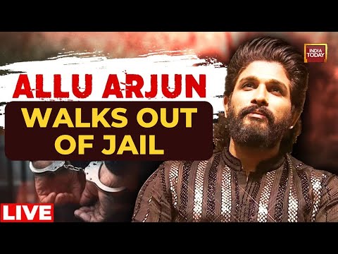 LIVE: Superstar Allu Arjun Walks Out Of Jail | Politics Over Allu Arjun's Arrest In Stampede Case