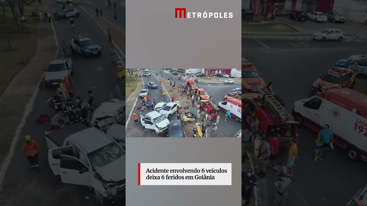Acidente envolvendo 6 veículos deixa 6 feridos em Goiâniai