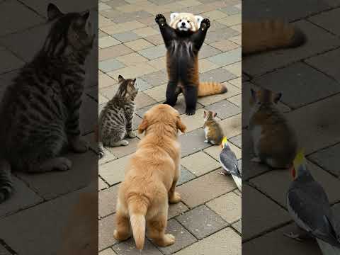 The cutest self-defense lesson ever by red panda 🐾💪❤️