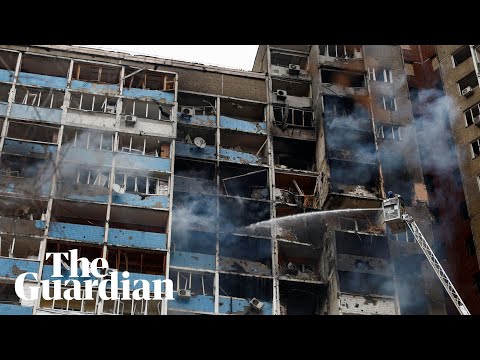 Buildings across Kyiv hit in Russian missile attack