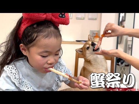 柴犬と６歳娘との新春カニ爆食い祭りが楽しすぎた