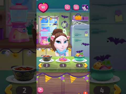 angela's playing 😘#mytalkingangela2 #shortsfeed #games