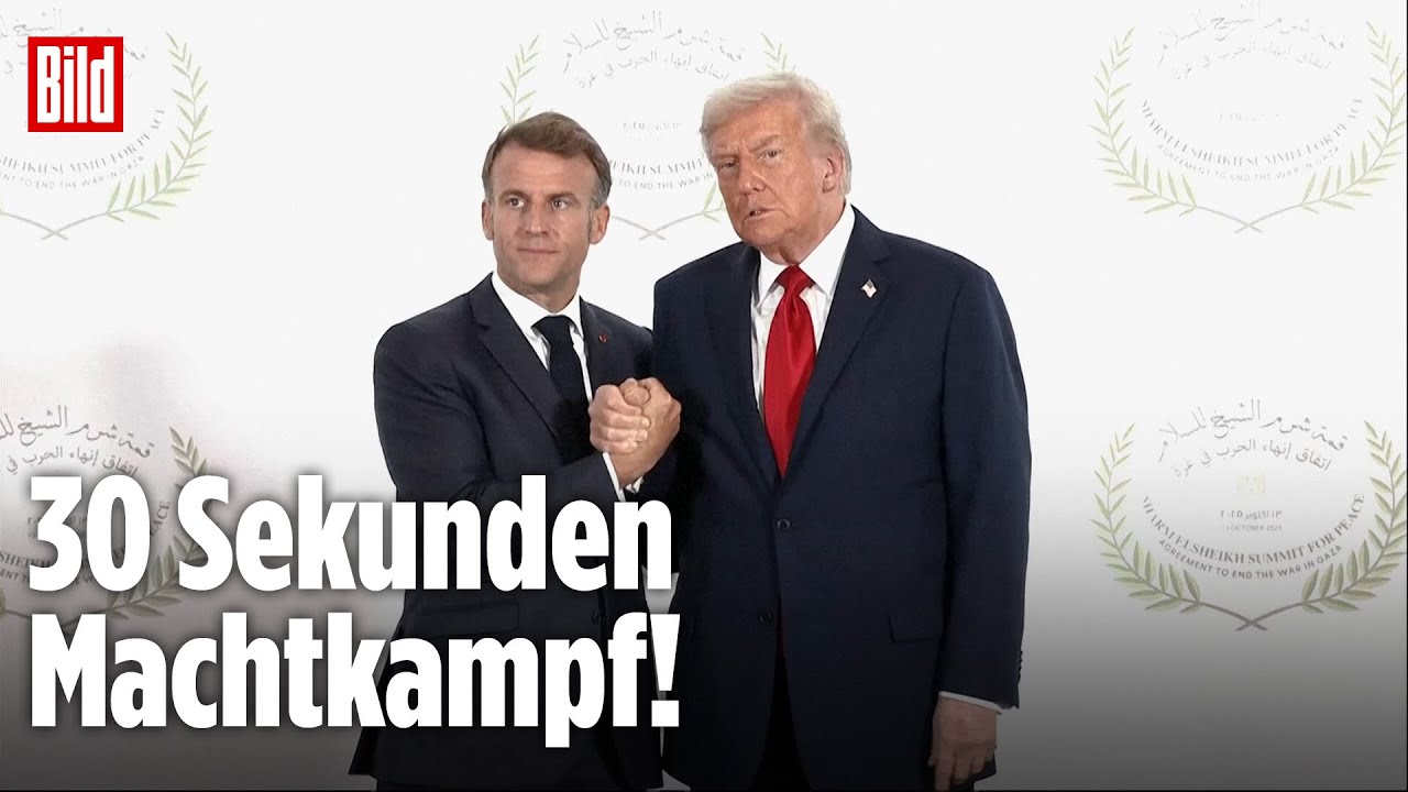 Friedensgipfel in Ägypten: Trump „zerquetscht“ Macron die Hand