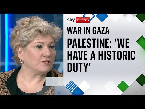 Emily Thornberry: Announcement to recognise Palestine is 'great news'