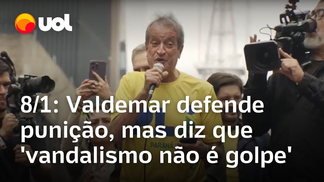 Valdemar Costa Neto defende punição a envolvidos no 8/1, mas destaca que ‘vandalismo não é golpe’