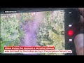 Drone footage shows terrorists running as Indian Army bombs their hideout in J&K