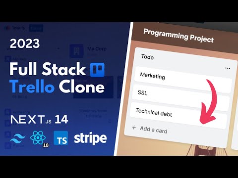 Fullstack Trello Clone: Next.js 14,  Server Actions, React, Prisma, Stripe, Tailwind, MySQL