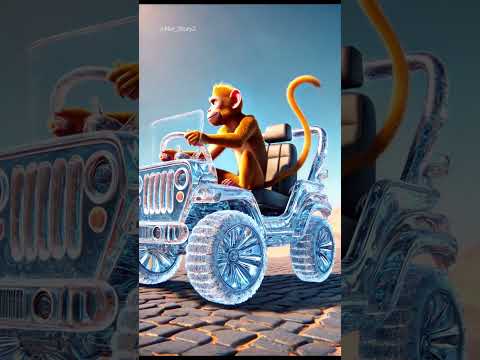 Monkey builds a house, then something unexpected happens! 😭 #shortsvideo #aianimation