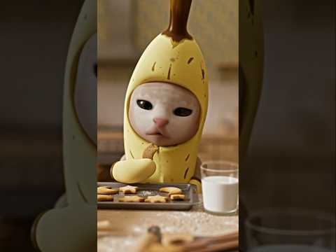 Banana Cat makes Delicious Cookies ❤️🍪 | Banana Cat Mood 🍌😺