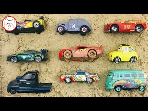 9 Disney Cars, Ligthning Mqueen, Guid,  Tomica Kineticsand
